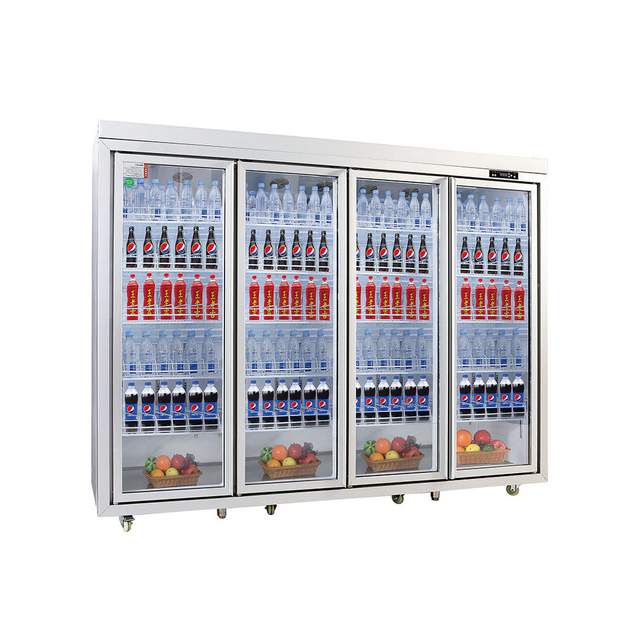 Flat Top with Frame Four-door Split Display Cabinet