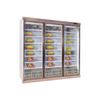 Three-door Single-frame Rose Gold Beverage Display Cabinet