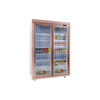 Flat Top with Frame Double Door Split Display Cabinet