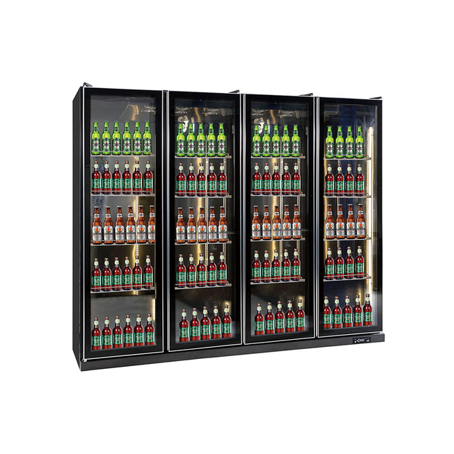 Four-door Black Beer Cabinet