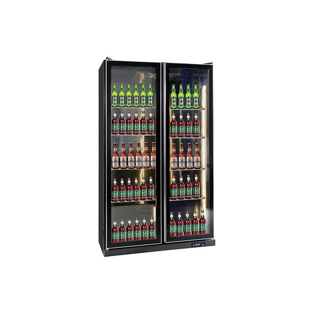 Double Door Black Beer Cabinet