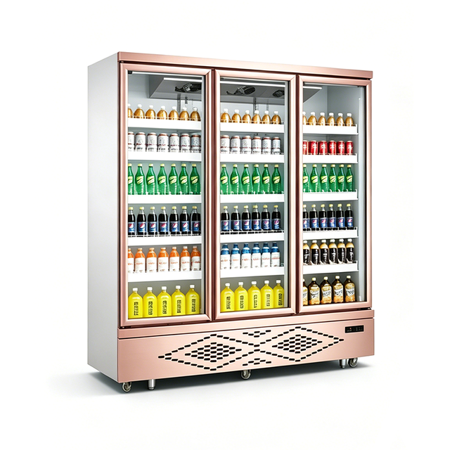 Bottom-Mounted Unit Three-Door Integrated Display Refrigerator